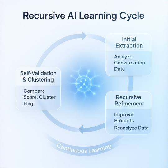 Knowledgebase recursive AI learning